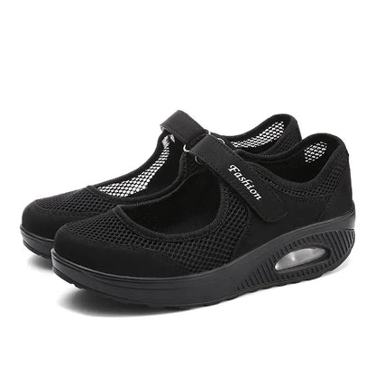 Women's Light Fashion Breathable Mesh Wedge Heels Shoes Casual Shoes Mesh Outdoor Sports Running Designer Sneakers 2024