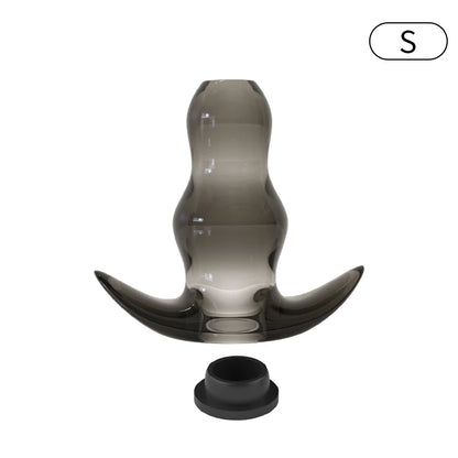 Hollow Speculum Peeking Anal Beads Butt Plug with Stopper Expander Tunnel Transparent Anus Dilation Adult Women Men Gay