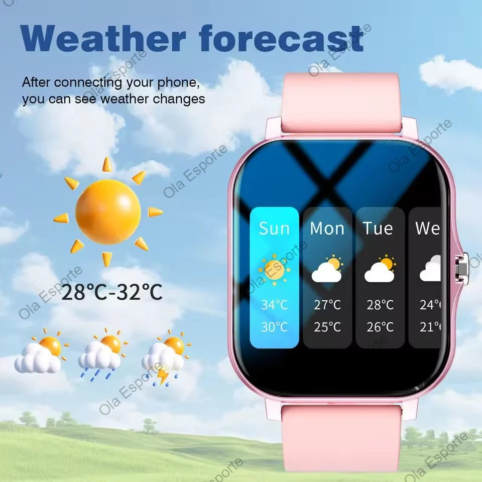 1.83'' Sports Smart Watch Fitness Clock Health Monitor Waterproof Smartwatch Wireless Call Watches Men Women Android Ios Ht30