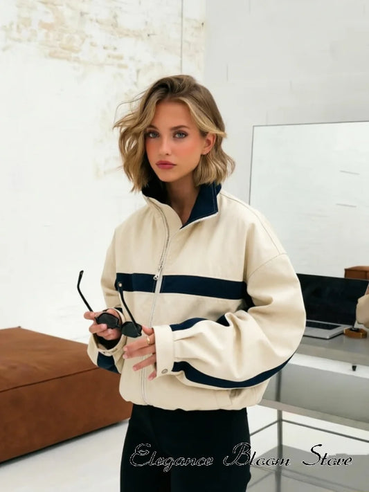 Women's Colour-Block Zip Jacket in Style Options