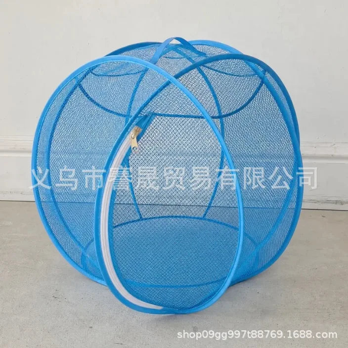 Panoramic Pop-Up Rolling Cat Playpen Ball 360° ,Foldable Mesh Spherical Cage, Portable Lightweight Catio Outdoor Cat Enclosure