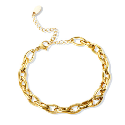 Stainless Steel Round Pendant Chain Bracelet jewelry
