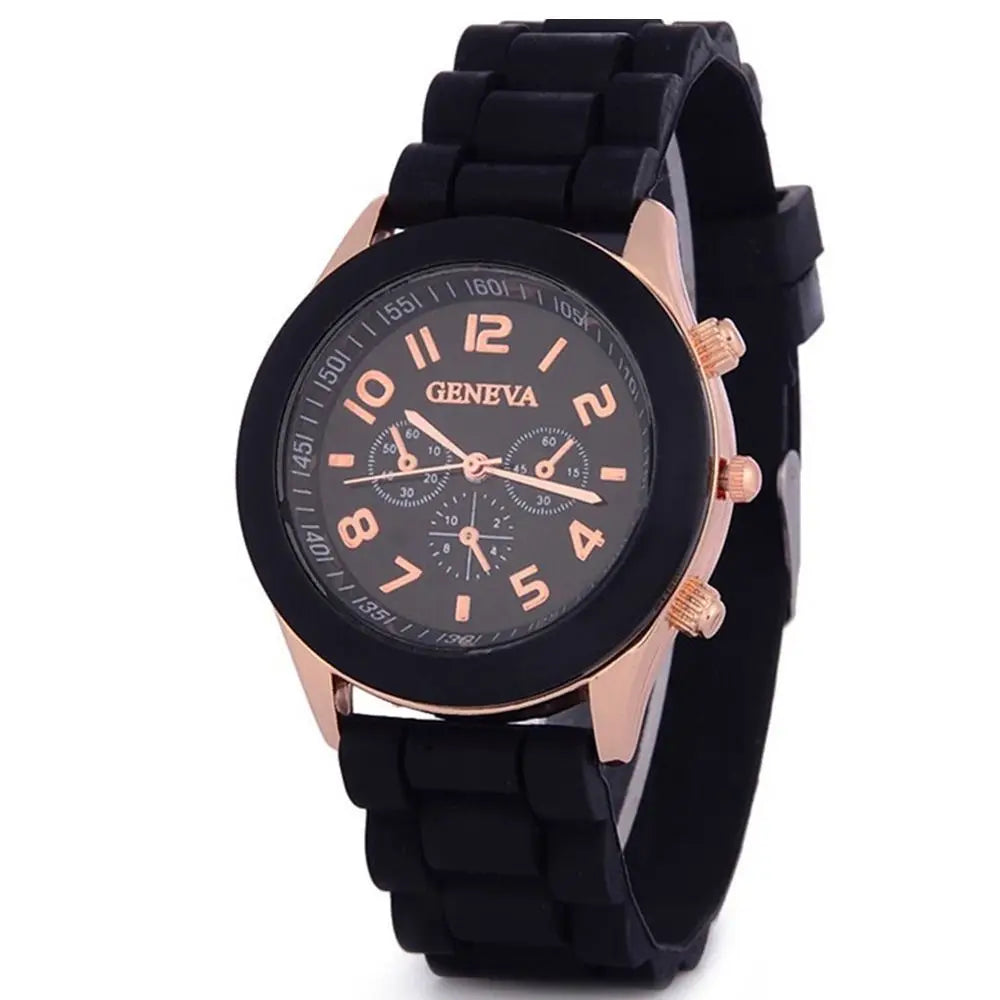 Fashion Silicone Strap Quartz Wristwatches Casual Sports Electronic Watch Women Simple Wrist Watches