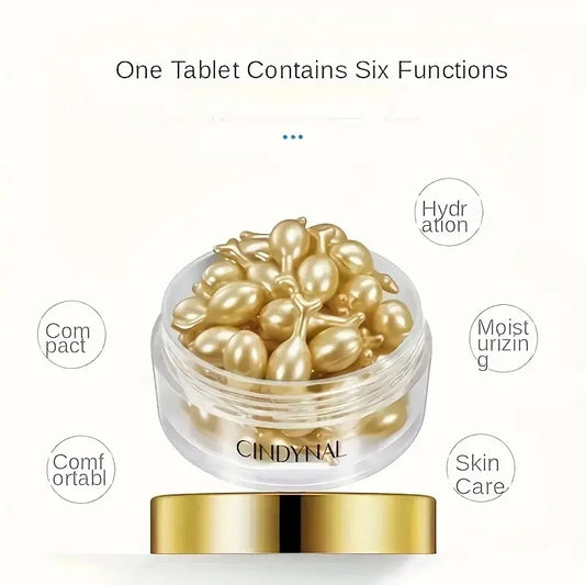 Placenta and Hyaluronic Acid Essence Capsules - Deeply Nourishes and Moisturizes the Skin, Revealing Youthful Skin, Suitable for Locking in Moisture on the Face and Neck - Easy to Carry, Use Anytime, Anywhere, Perfect for Tra
