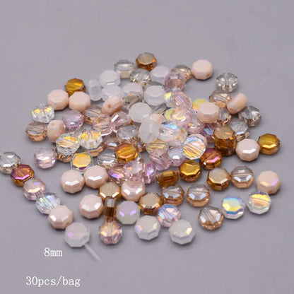 Multiple Styles Shapes Heterogeneous Multi-color Faceted Crystal Glass Beads for Jewelry Making DIY Necklace