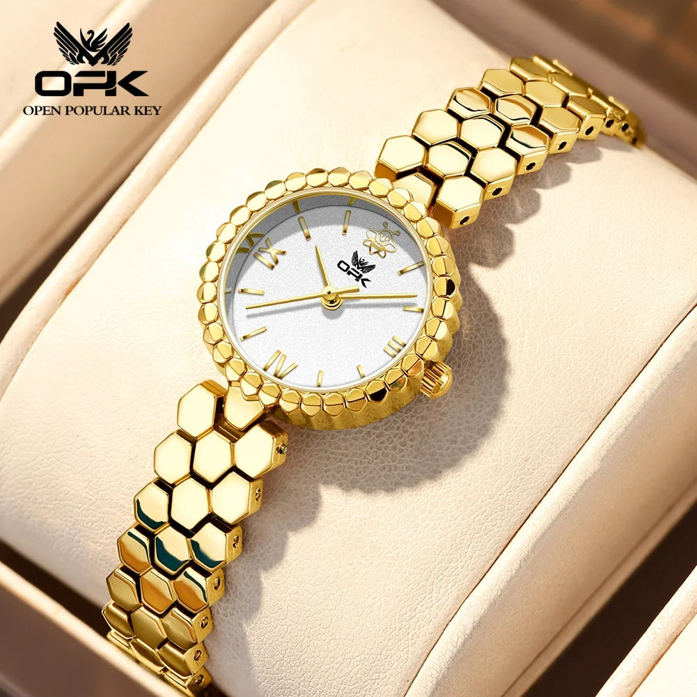 OPK 6079 Women's Watches Ladies Fashion Casual Wristwatch Elegant Bracelet Waterproof Quartz Movement Gift Watch for Women 2026