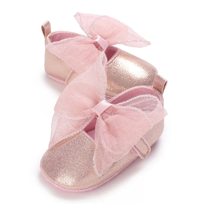 Infant Pre-Walker Shoes 0-1Year Baby Girls Princess Sandals Bowknot Soft Sole Elegant Formal Walking Shoes