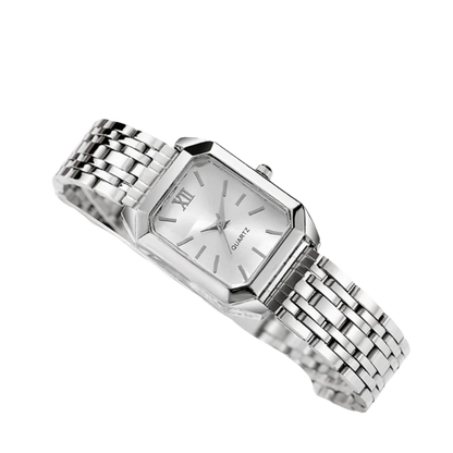 Hot Stainless Steel Quartz Watches Quartz Square Women Wristwatch Simple Folding buckle Strap Watch Women