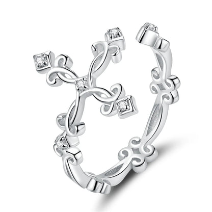 WOSTU 925 Sterling Silver Pet Cat Stackable opening Ring For Women Snake Dog Adjustable rings Fine Jewelry Party Birthday Gift