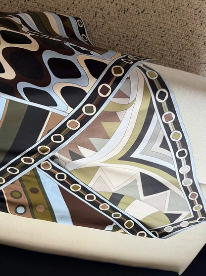 Women's Geometric-Print Asymmetric Long Skirt