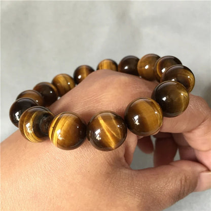 Fashion Tiger Eye Bracelet For Man Women Natural Stone Elastic Bracelet Female Male Glass Beaded Bracelet Heal Jewelry