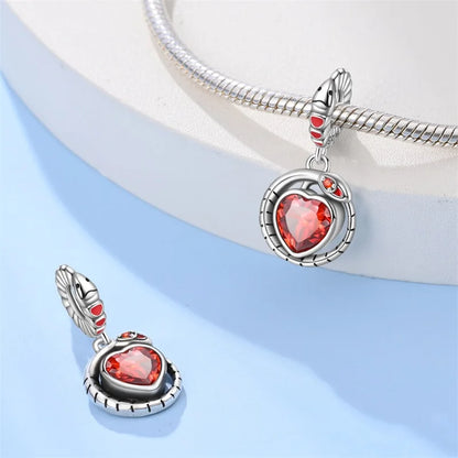 NEW 925 Sterling Silver Fashion Tarot Pendants Mysterious Spirit Snake Skull Rose Charms Beads Fit Qikaola Bracelets DIY Jewelry