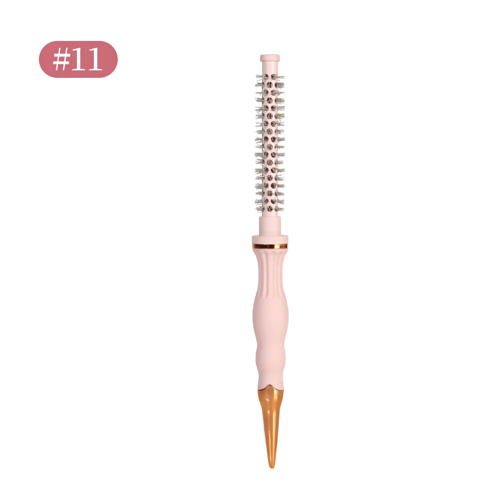 Professional Round Blow-Dry Brush for Hairdressers, Professional Curling Hot Barrel Comb, 5 Sizes, Suitable for Creating Stylish Curly Hairstyles, Suitable for Women's Styling, Blow-Drying, Curling, Smoothing, Short Hair, Med