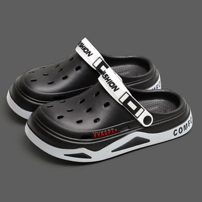 New fashion sandals Men's EVA casual comfortable hole garden shoes outdoor men's beach sandals indoor home unisex slippers