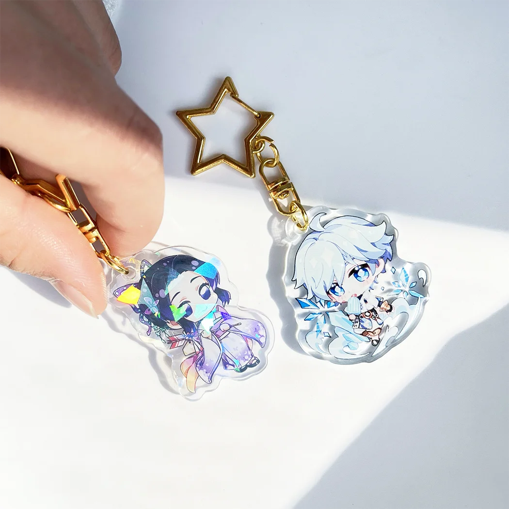 Personalized Acrylic Keychain Charm Logo Keychain DIY Photo Transparent Printing Design Anime Custom Acrylic Keychains
