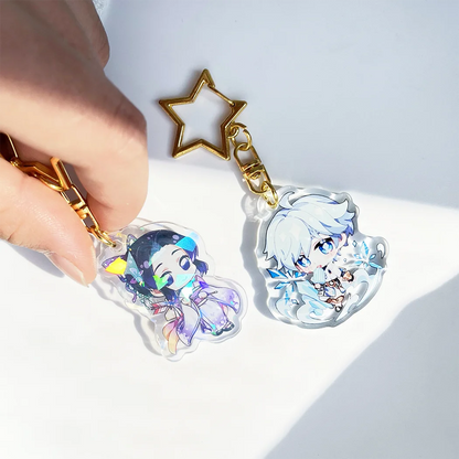 Personalized Acrylic Keychain Charm Logo Keychain DIY Photo Transparent Printing Design Anime Custom Acrylic Keychains
