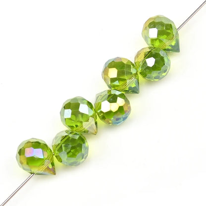 10*8mm Czech Crystal Waterdrop Beads Shiny Faceted Glass Strawberry Beads for Jewelry Making Needlework DIY Handmade Accessories