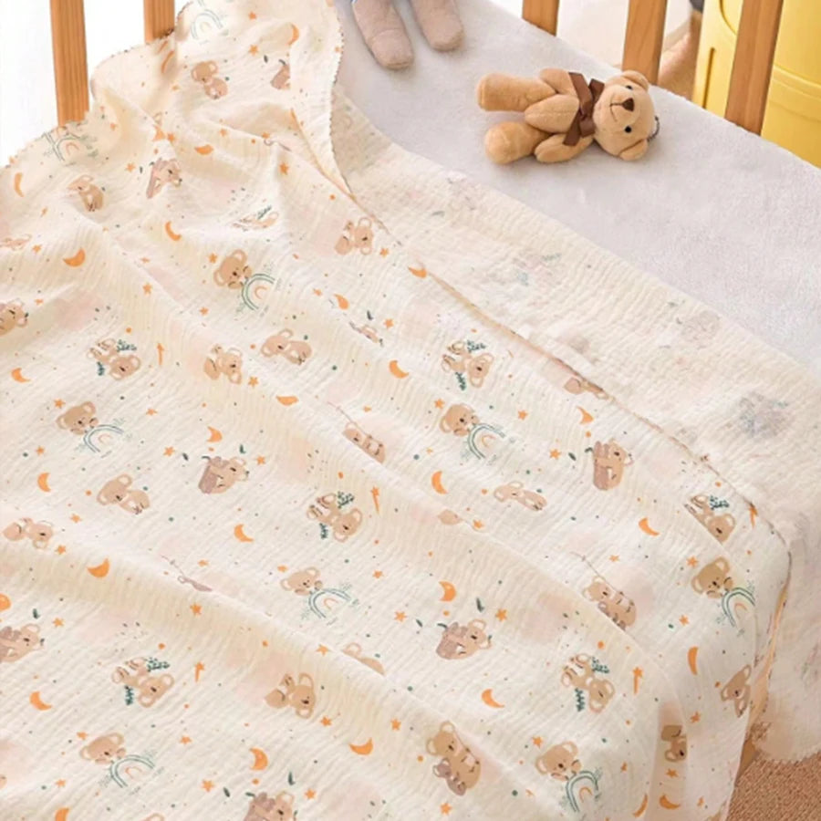 1 Piece of Newborn Double-Layer Pure Cotton Baby Swaddle Blanket, Soft and Comfortable, Thin and Breathable, Not Stuffy, Baby Swaddle Blanket, Multifunctional Baby Quilt, Baby Swaddle Wrap