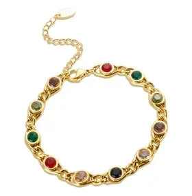 Stainless Steel Heart-shaped Ladies Elegant Bracelet  For Women Crystal Bangle