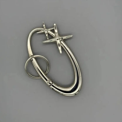 Now 2026 Sky Shining Star Keychain Oval Essential Icon Carabiner Keychain  Gothic Backpack Decor Korean Fashion