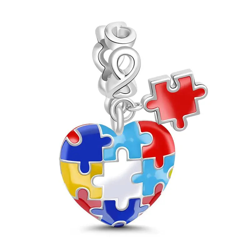 2025 New Hot Selling Colorful Love Puzzle Charm Bead Jewelry 925 Silver Original Women's Bracelet DIY Jewelry Gift