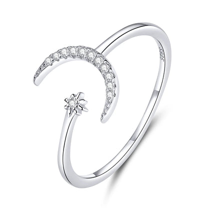 WOSTU 925 Sterling Silver Pet Cat Stackable opening Ring For Women Snake Dog Adjustable rings Fine Jewelry Party Birthday Gift