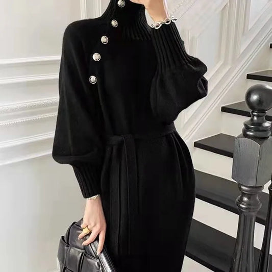 Women's Turtleneck Knit Dress