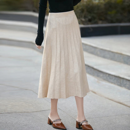 Autumn And Winter New 100% Pure Wool Hip Skirt Fashion Sexy Slim Skirt High Waist Cashmere Knit Skirt