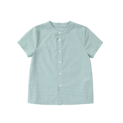 AS SS26 Sage Collection 100% Cotton Gingham Girls Embroidery Collar Dress Cable Sweater Top Brother Sister Family Matching