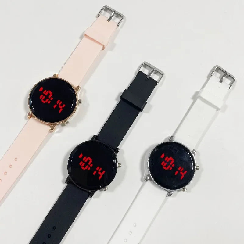 Simple Round LED Watch Fashion Digital Watches for Woman Casual Sport Men's Electronic Wristwatch Clock reloj digital mujer