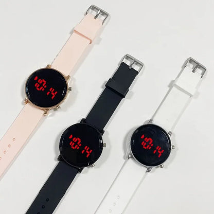 Simple Round LED Watch Fashion Digital Watches for Woman Casual Sport Men's Electronic Wristwatch Clock reloj digital mujer