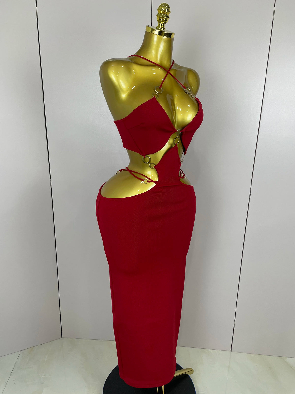 Sexy Halter Hollow Out  Sleeveless Black Red Bodycon Long Bandage Dress 2025 Women Celebate Elegant Luxury Birthday Club Dress