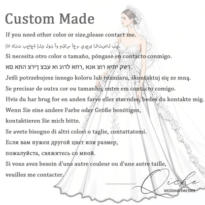 QICHE Pleat Elegant Satin Bride Gowns Strapless Mermaid Side Split Sexy Ivory Wedding Party Dresses Sweep Train Customized