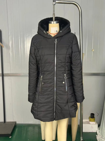 Women's Street Style Loose Padded Coat, European and American Trendy, Versatile Slimming Casual Warm Outerwear