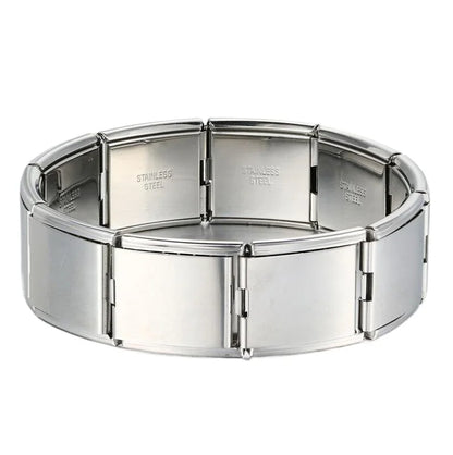 2025 Fashion Functional Elastic Bracelet Modular Bulk Italian Charms Links Fit Bracelet Stainless Steel Jewelry Wholesale