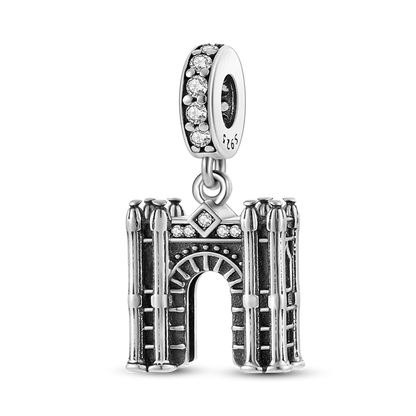 925 Sterling Silver Famous Buildings Charms Bead Milan Cathedral Colosseum Eiffel Tower Dangle Fit Original Bracelet DIY Jewelry