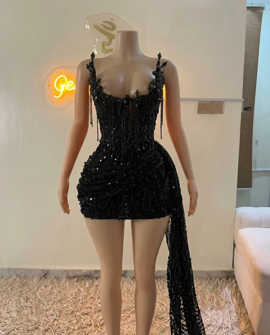 Women's Embellished Sleeveless Mini Dress