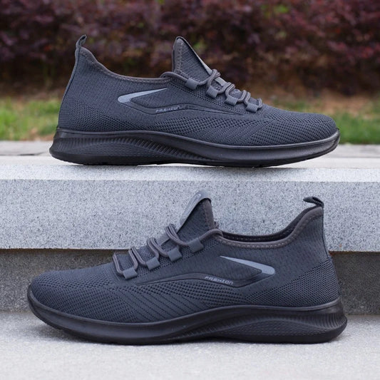 Men's Casual Sneakers - Lightweight, Non-Slip, Round-Toe Low-Top Casual Shoes with Breathable Mesh Lining, Breathable Fabric Upper, Durable Pu Sole, Ideal for Hiking, Outdoor Adventures, Travel, and Everyday Casual Wear, Suit