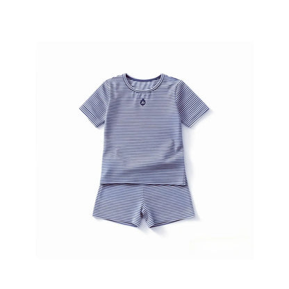 AP SS26 blue denim collection kids boys girls spring summer fashion jeans pleated skirt jumper shirt family clothing clothes