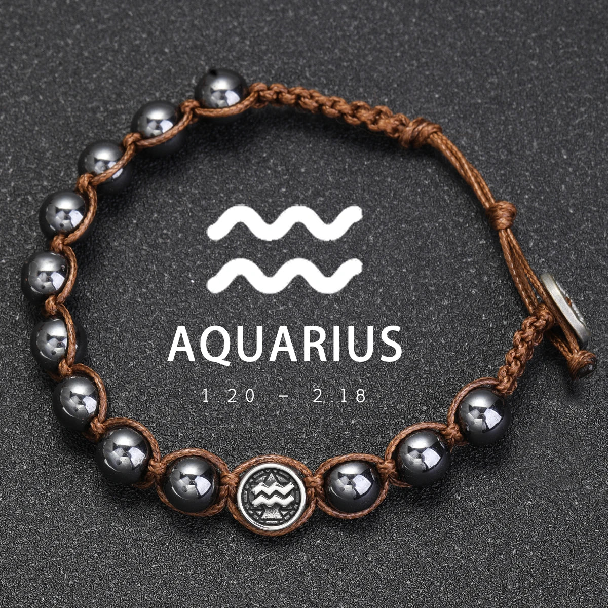 Hand Knitted 12 Zodiac Bracelets Hematite Stainless Steel Leo Libra Bracelet Couples Friendship Gifts Bracelets Jewelry