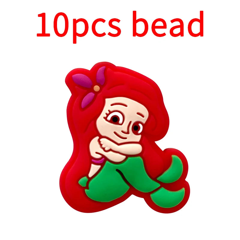 10pcs Silicone Cartoon Bead Baby Pacifier Bead Pacifier Chain Accessories Ornaments