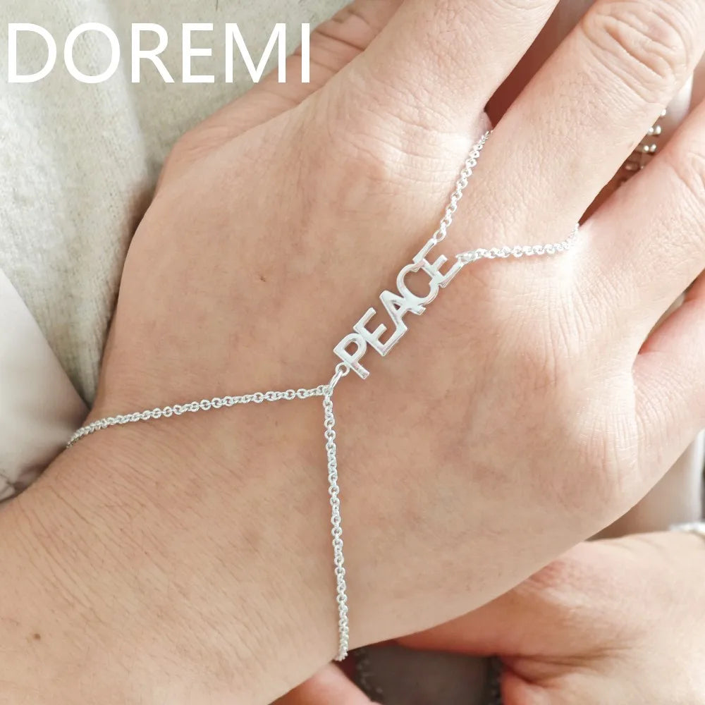 DOREMI Gift Jewelry Custom Letters Gift Bracelet Women Personalized Color Stone Name Adjustable Bracelet