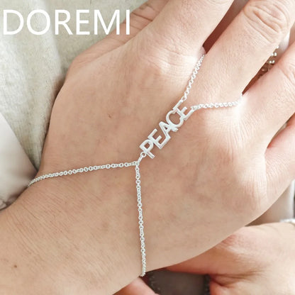 DOREMI Gift Jewelry Custom Letters Gift Bracelet Women Personalized Color Stone Name Adjustable Bracelet