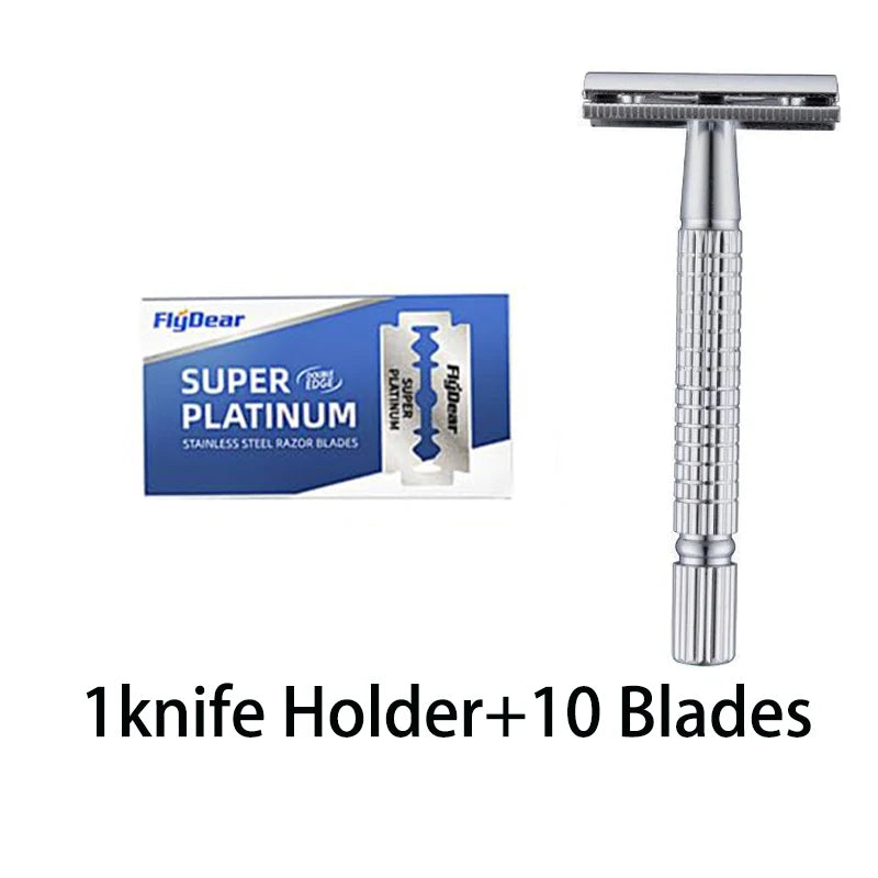 Razor Stainless Steel Double-Blade Razor Old-Fashioned Razor Manual Shaving for Men Razors for Shaving Men Razors