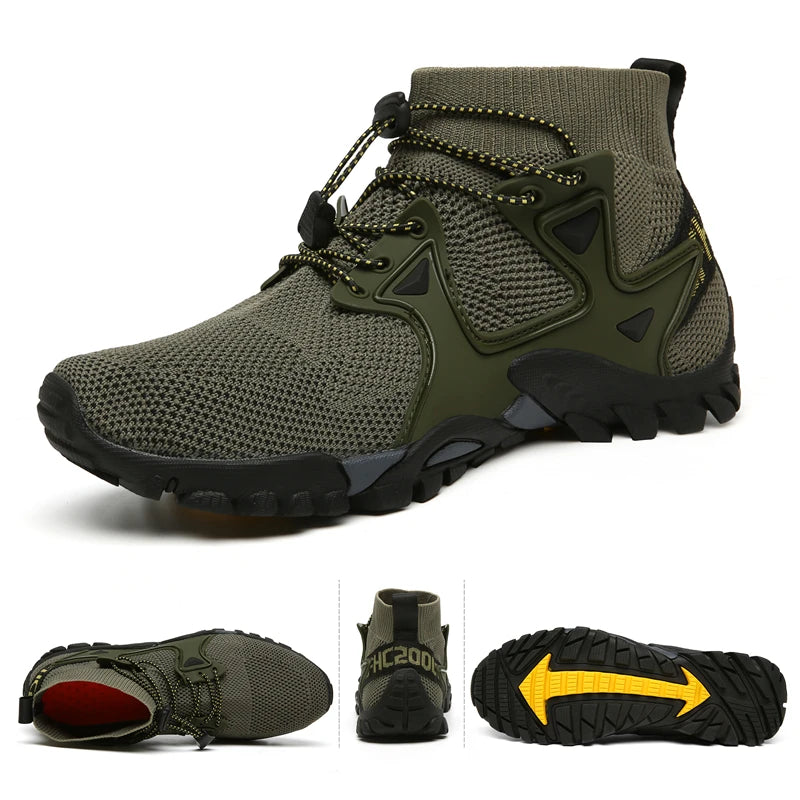 New Mesh Breathable Hiking Shoes Size 36-47 Mens Sneakers Outdoor Trail Trekking Mountain Climbing Sports Shoes for Male