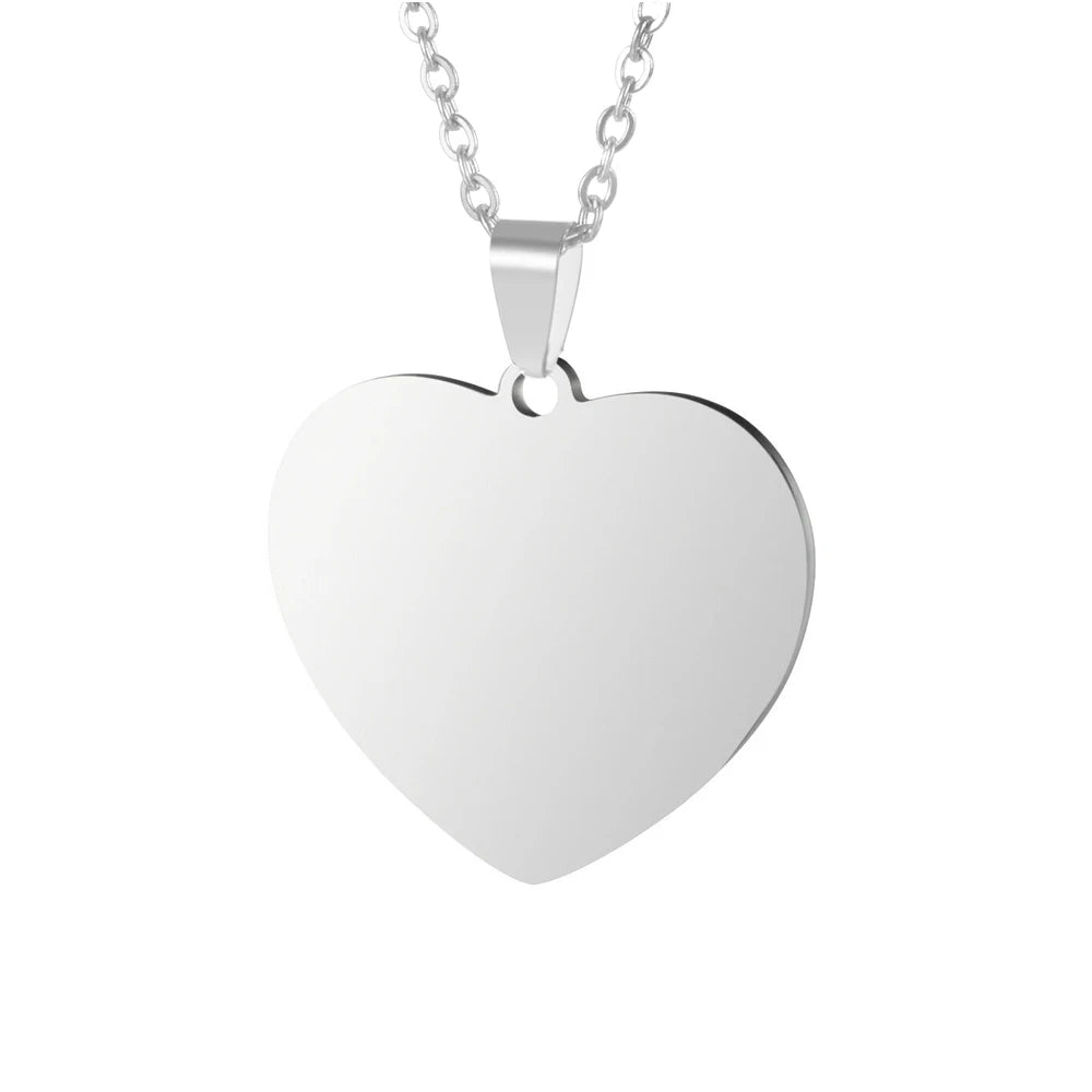 Custom Photo Necklace for Women Heart Stainless Steel Pendant Personalized Engraved Picture Photos Name Lovers Christmas Gifts