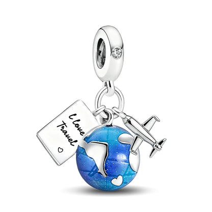 Fit 925 Original Bracelets Love Heart Flower Four Leaf Clover Turtle 925 Silver Charms Beads DIY Birthday Jewelry Gift