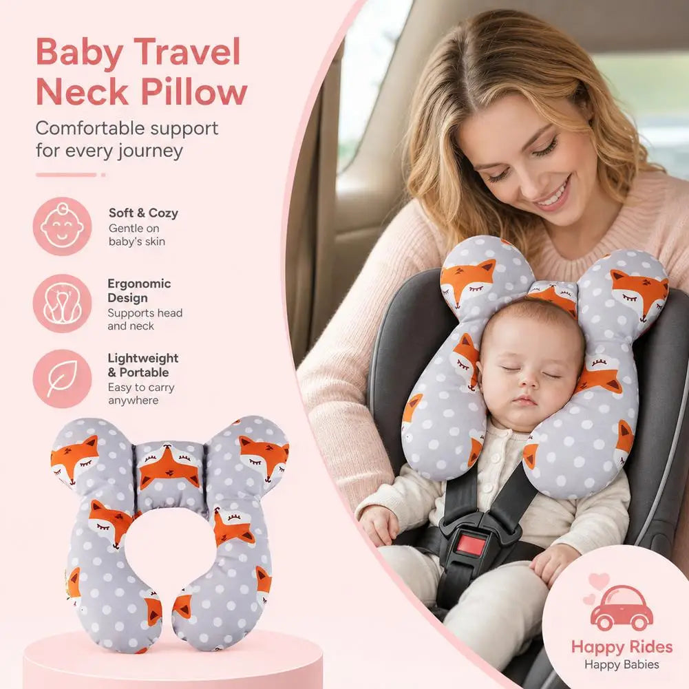 Protective Travel Car Seat Head And Neck Pillow Soft Neck Support Pillow Children U Shape Headrest Head Protection Cushion