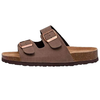 Shevalues Women's Suede Clogs Classic Cork Slippers Leather Mules Men Cork Footbed Sandals Comfort Beach Shoes with Arch Support