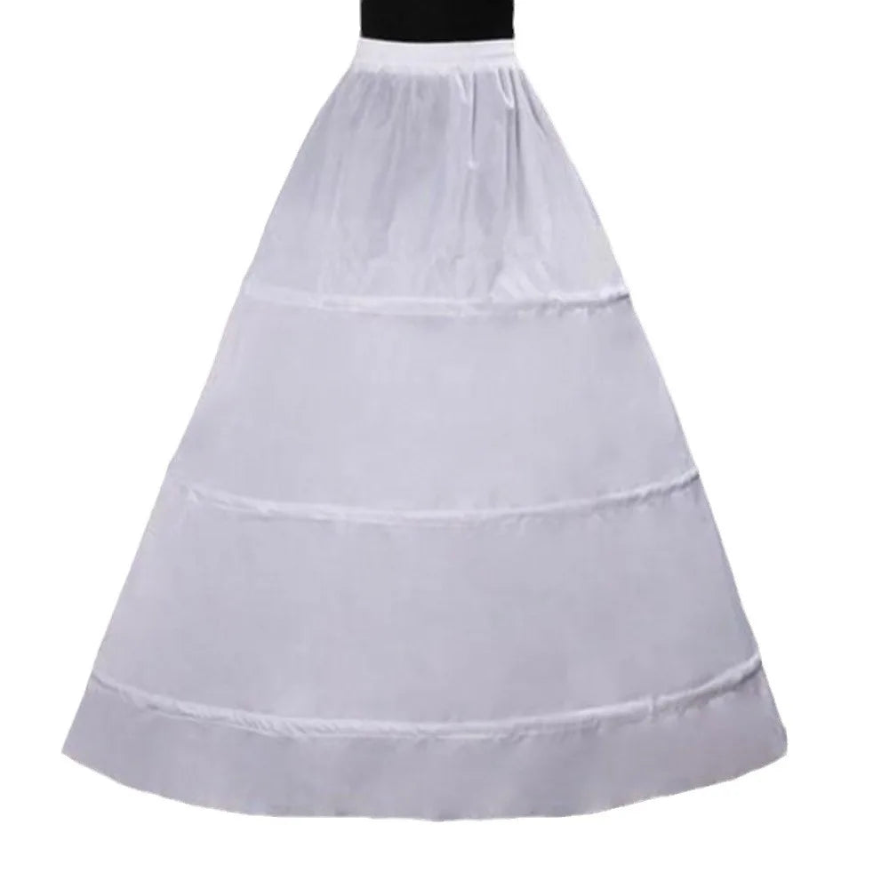 Plus Size High Quality 3-Hoop Bridal Petticoat White Wedding Slip Underskirt for Wedding Accessories Support Crinoline